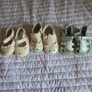 Baby Girls Kids' Pink Unicorn Slip-On Shoes - Cute Slip-Ons for Babies 3 Pair